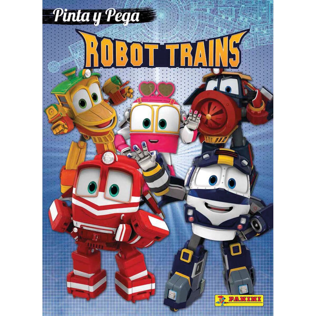 Pinta y pega robot trains 1
