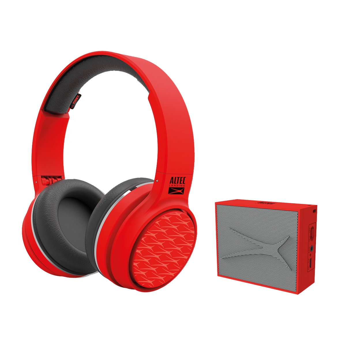 Pack auriculares de diadema + altavoz Bluetooth Altec Lansing 252 Bundle Play Rojo