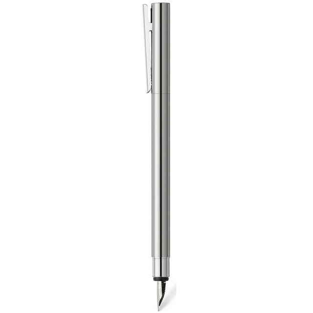Estilografica Neo Slim F Faber-Castell Acero Pulido.