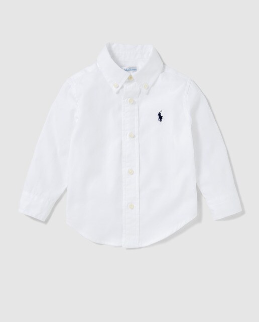 Camisa de rapaz Polo Ralph Lauren branca