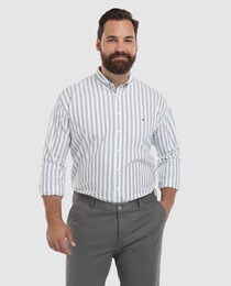 tommy hilfiger green striped shirt