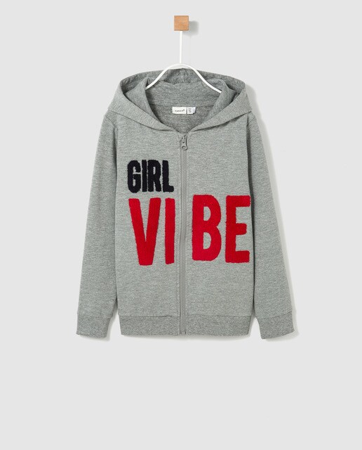 Sweatshirt de menino Name It cinzenta com bordado