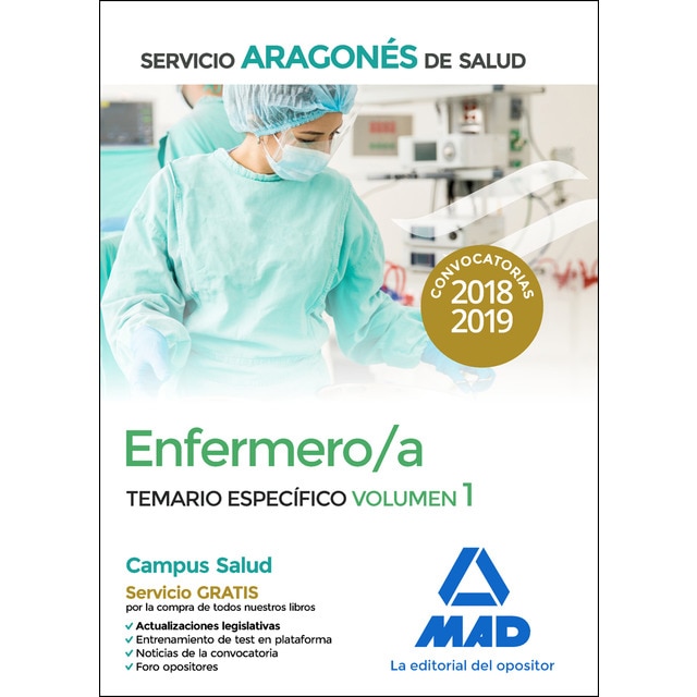 Enfermeros del Servicio Aragonés de Salud. Temario Específico Volumen I (Tapa blanda)