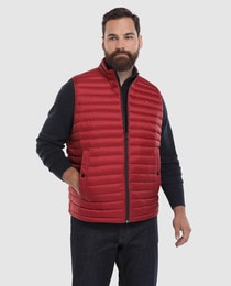 doudoune sans manche tommy rouge