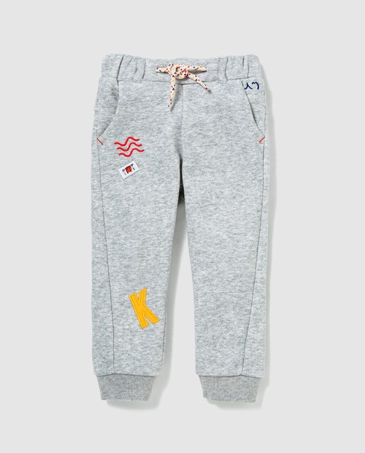 Calças desportivas de bebé menino IKKS cinzentas