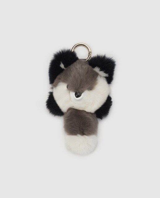 Porta-chaves El Corte Inglés de pêlo natural cinzento