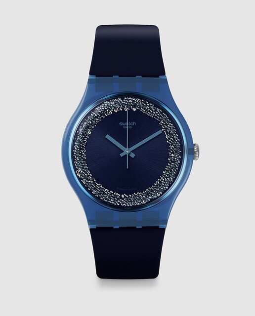 Mujer Swarovski Fun Azul Swatch Suon134 Cristales De Think Reloj 4SALq5jc3R