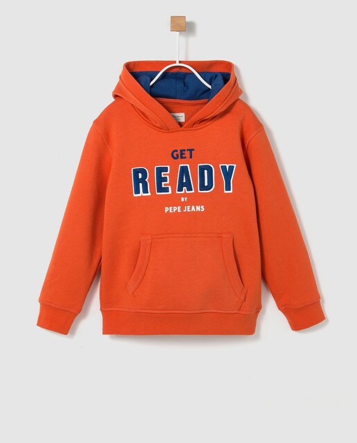 sudadera naranja niño