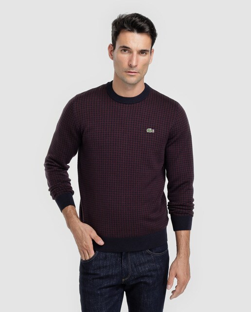 lacoste houndstooth sweater