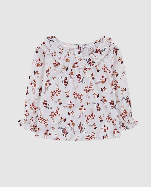 Blusa de bebé menina Gocco com flores
