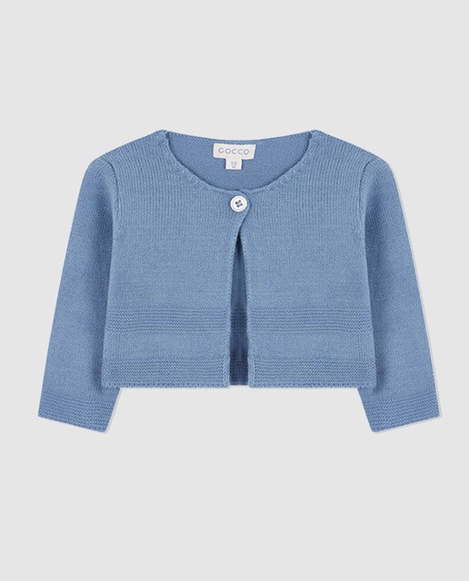 Casaco de bebé de menina Gocco azul