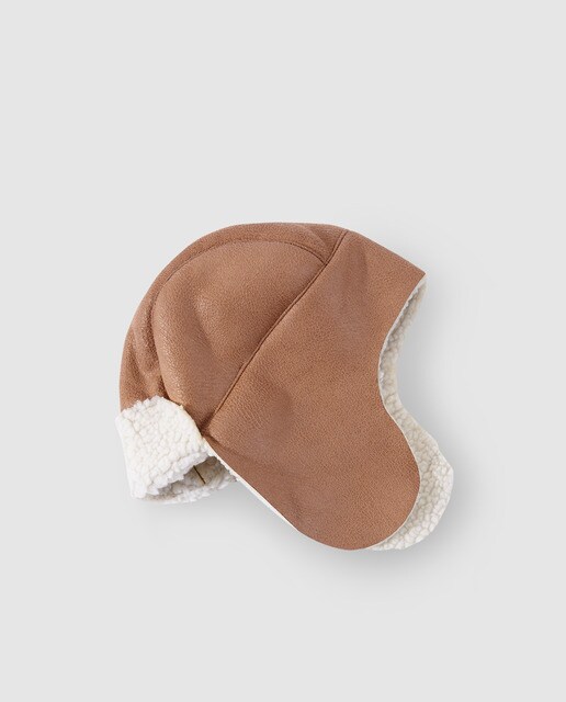 Gorro de aviador de menino Brotes castanho