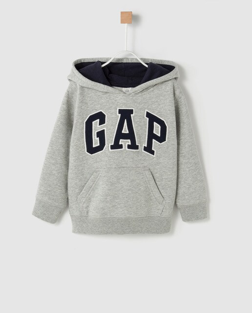Sweatshirt de menino Gap em cinzento com capuz