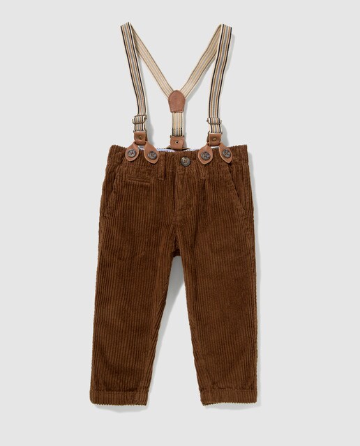 Calças de bombazina de bebé menino Bass 10 castanhas