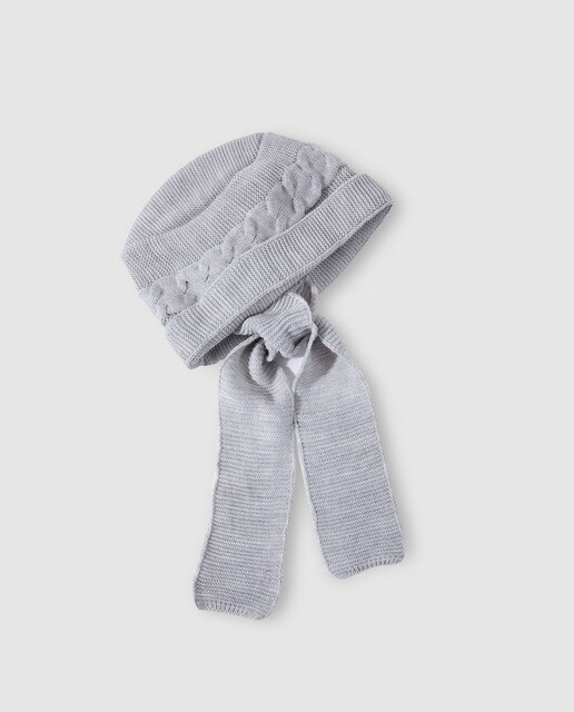 Gorro de bebé menina Dulces cinzento