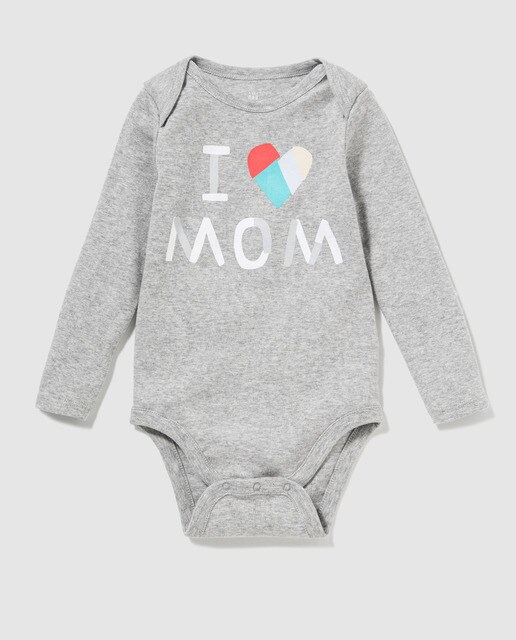 Body de bebé menino Gap em cinzento com estampado