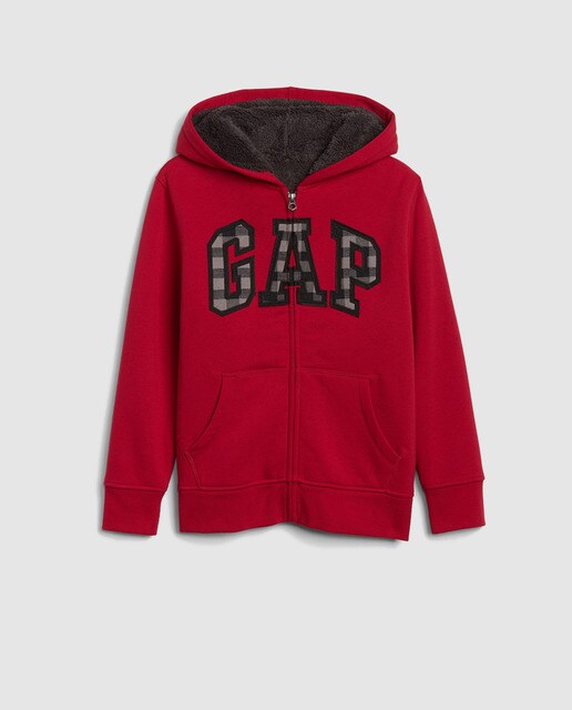 Sweatshirt de rapaz Gap em vermelho com capuz