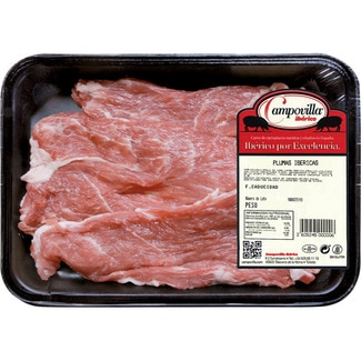 CAMPOVILLA pluma fresca de cerdo ibérico peso aproximado bandeja 350 g