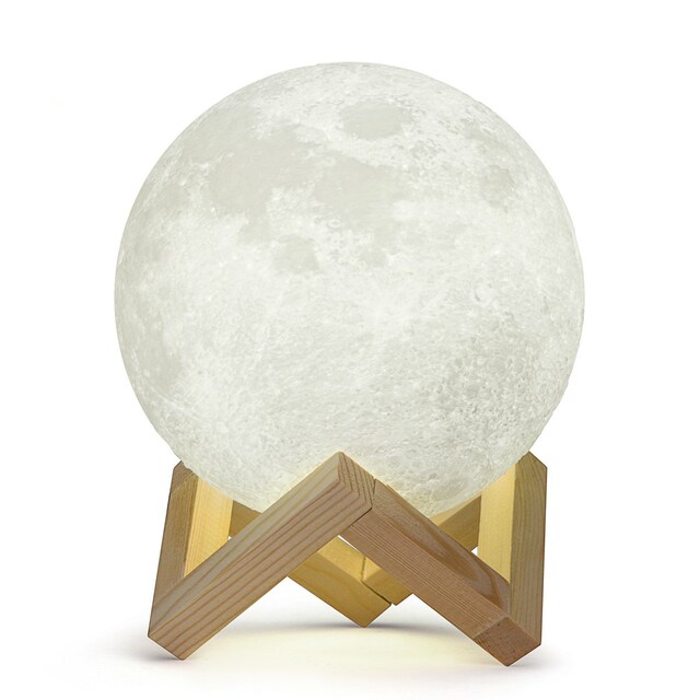Lámpara Milimetrado Luna Te Regalo la Luna Blanco Madera