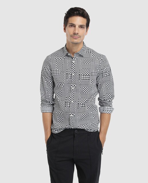 armani exchange printed shirts