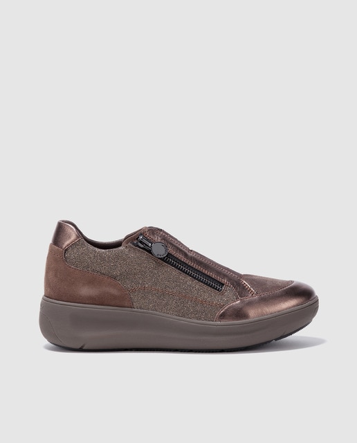 Zmvplqgsu · Glitter Stonefly Zapatillas Piel Marrón De Mujer 8ONkXn0wP
