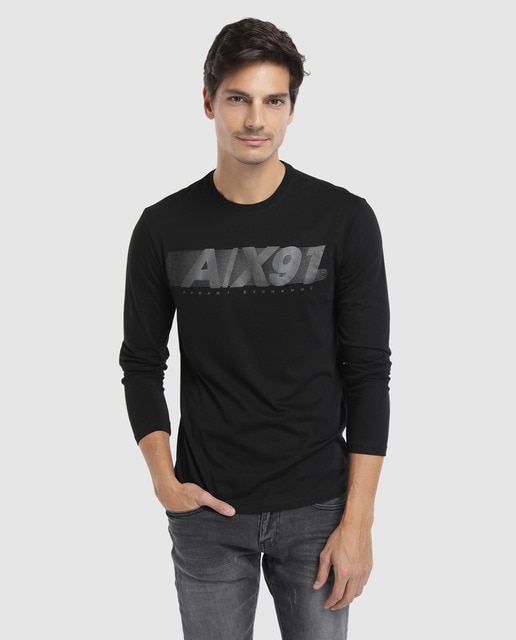 armani exchange long sleeve t shirt