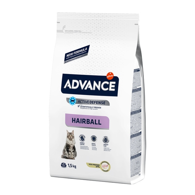 Pienso para gatos adultos Advance Hairball pavo y arroz 1,5 kg