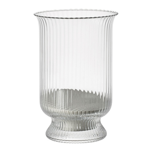 El Corte Ingles Hurricane Glass Vase With A Raised Design Home