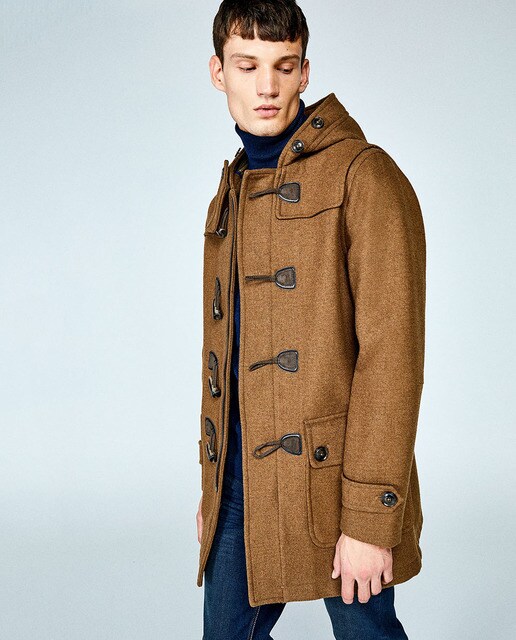 duffle coat homme marron
