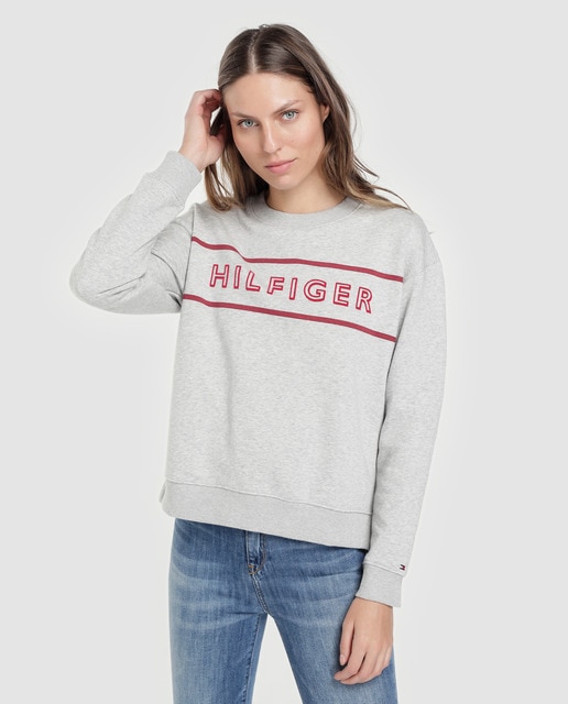 tommy hilfiger women's grey sweatshirt