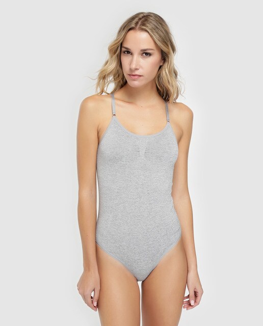 Body Énfasis Less com alças sem costuras