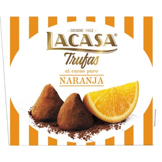 LACASA trufas de cacao con naranja estuche 200 g