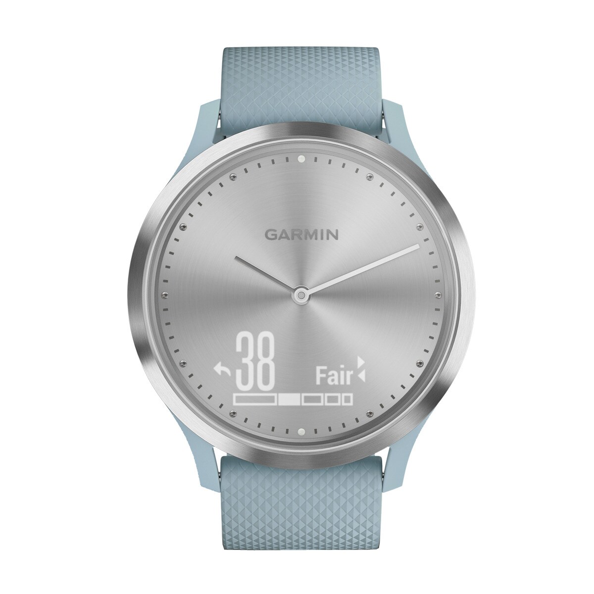 Smartwatch Garmin Vívomove HR Sport plata con correa azul cielo (S/M)