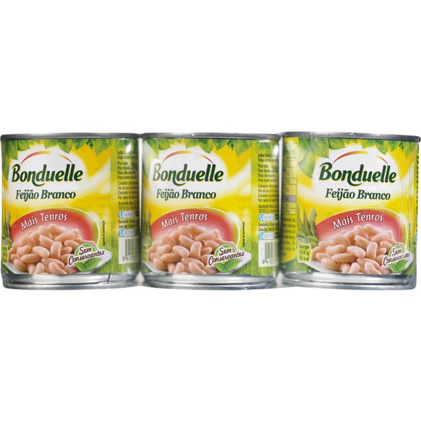 Feijão Branco Pack 3 unidades embalagem 525 g