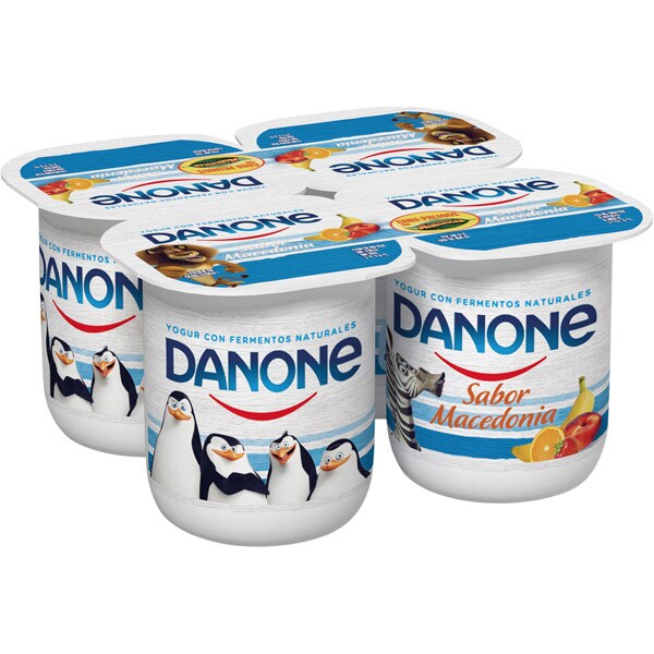 Glutenfree yogurt fruit salad flavour 4pack units 125 g · DANONE