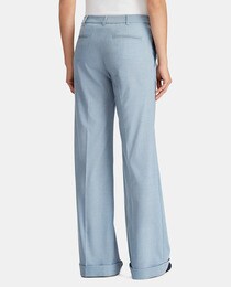 Calças largas de mulher Lauren Ralph Lauren com fecho à frente