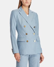 Blazer de mulher Lauren Ralph Lauren azul-claro