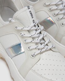 Blanco Color Zapatillas Joven De Mujer Cordones Fórmula Con Deportivas 5LAj34R