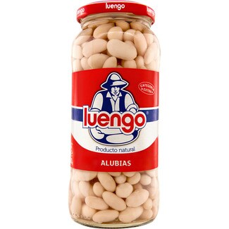 LUENGO alubia blanca cocida frasco 570 g