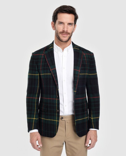 ralph lauren tartan blazer