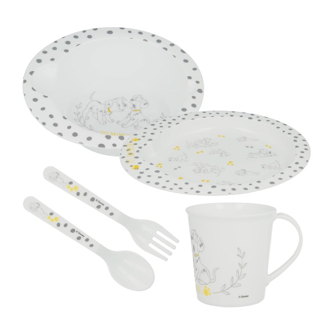 Vajilla 5 piezas Disney Baby Dálmatas blanco