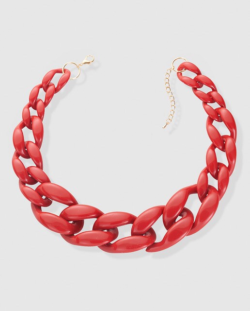 Colar Fórmula Joven com corrente vermelho