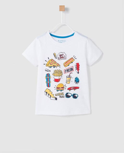 Camiseta de niño Freestyle en azul con print