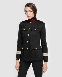 ladies black military style jacket