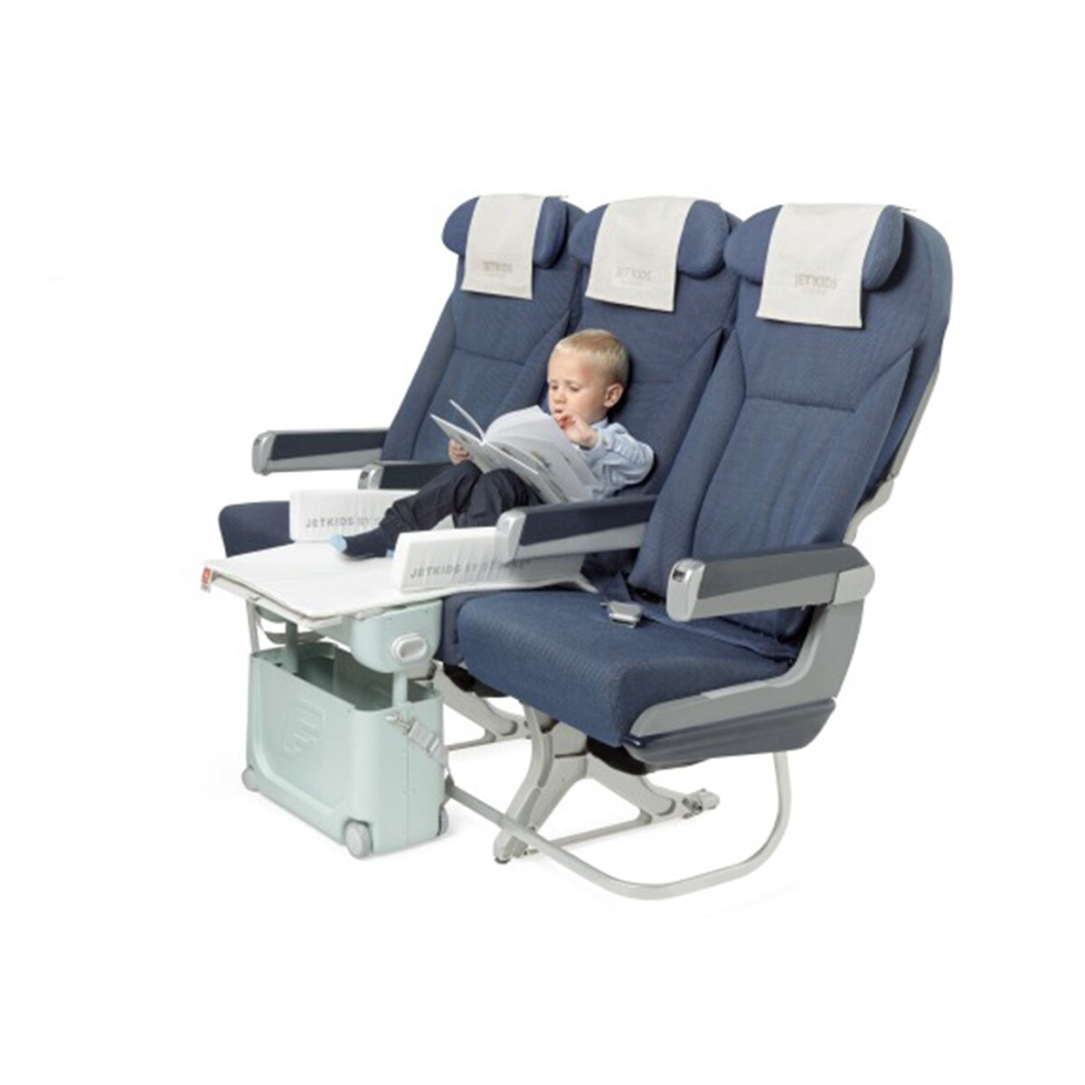 Mala com Cama de Viagem Jetkids Azul-claro-5