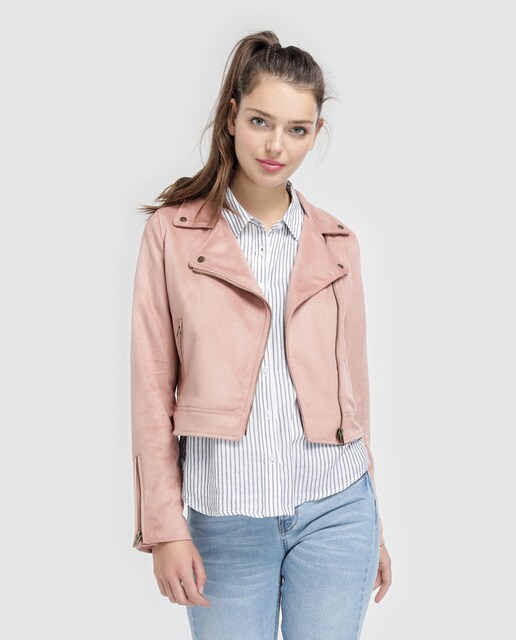 Green Coast Women S Faux Suede Biker Jacket