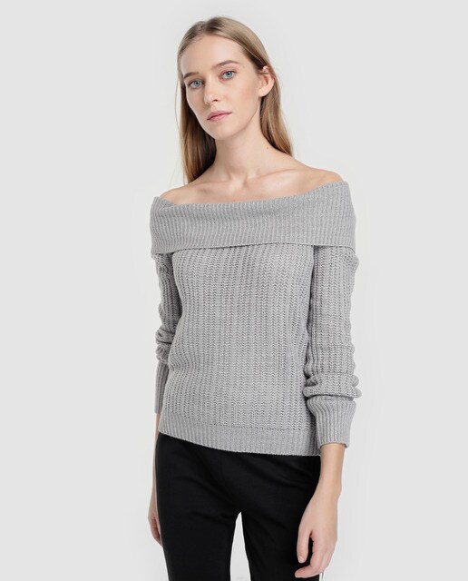 long sleeve cold shoulder sweater