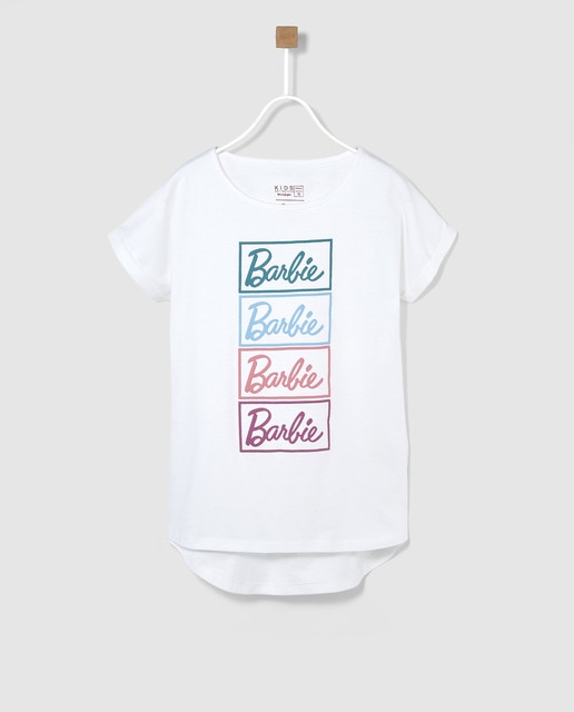 Camiseta de niña Freestyle de Barbie en blanco