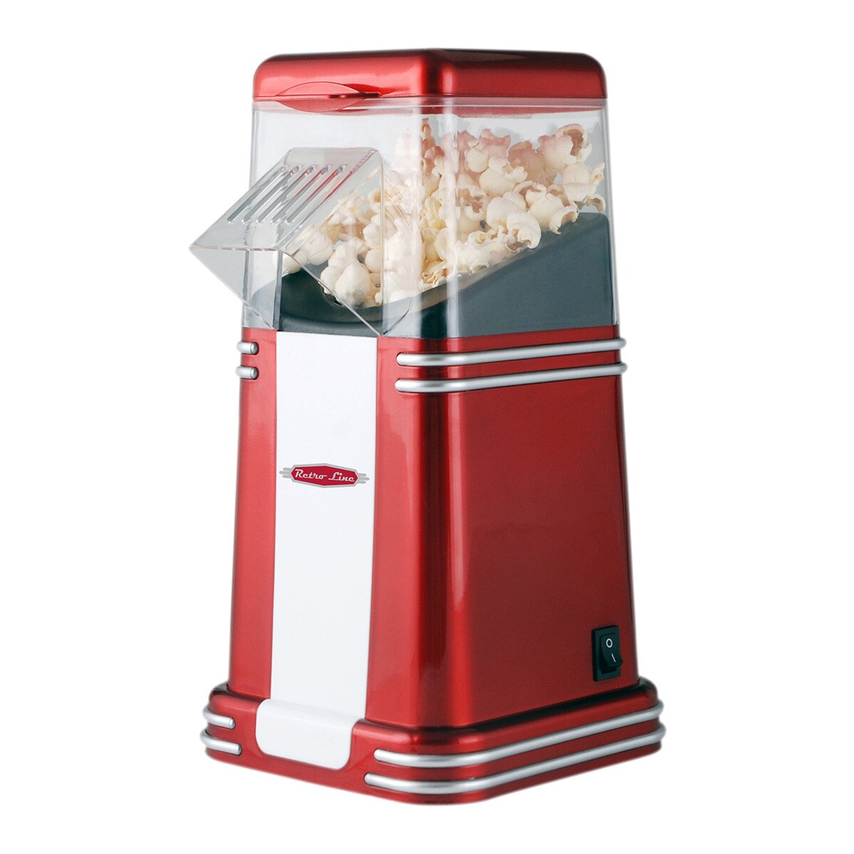 FOHERE Palomitero Retro 5.5L – Máquina Eléctrica Antiadherente (Rojo) – Hace 6L En 4 Minutos, Silenciosa