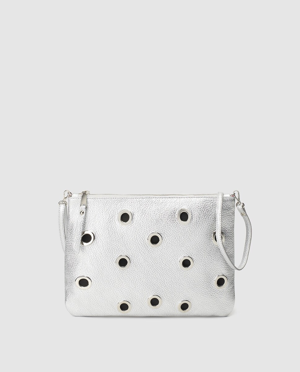 De Plata En Ollados Piel Con Lopez Velasco Cartera Mano MUVpqLSGz